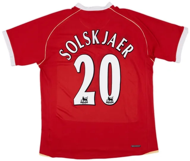 2006-07 Manchester United Home Shirt Solskjaer #20 - 5/10 - (L)