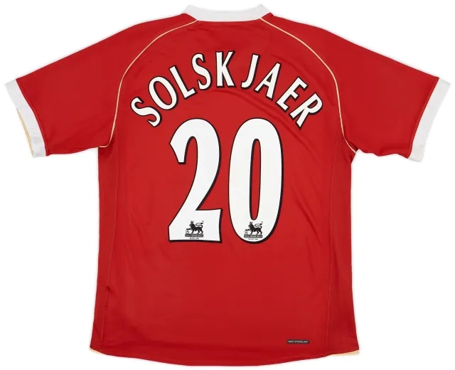 2006-07 Manchester United Home Shirt Solskjaer #20 - 5/10 - (M)
