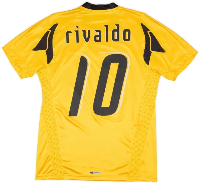 2007-08 AEK Athens Home Shirt Rivaldo #10 - 8/10 - (M)