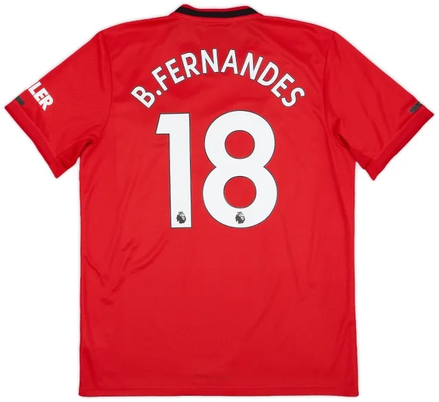2019-20 Manchester United Home Shirt B.Fernandes #18 - 8/10 - (L)