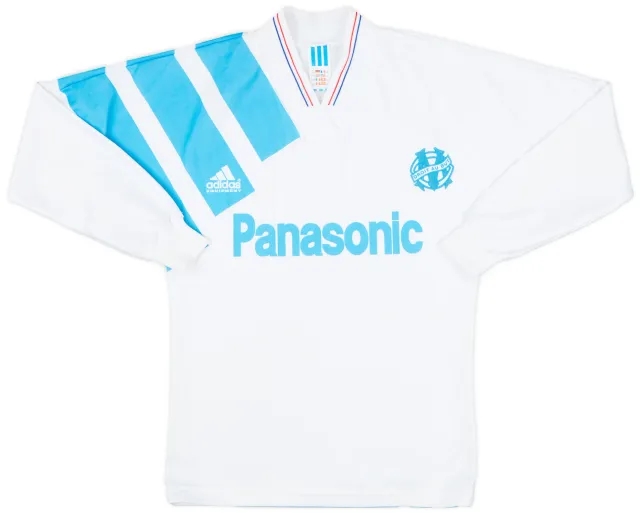 1991-92 Olympique Marseille Home L/S Shirt - 7/10 - (S)