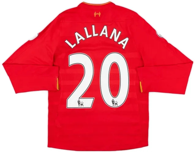 2016-17 Liverpool Home L/S Shirt Lallana #20 - 8/10 - (XL.Boys)