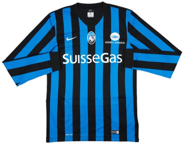 2014-15 Atalanta Home L/S Shirt - 9/10 - (M)
