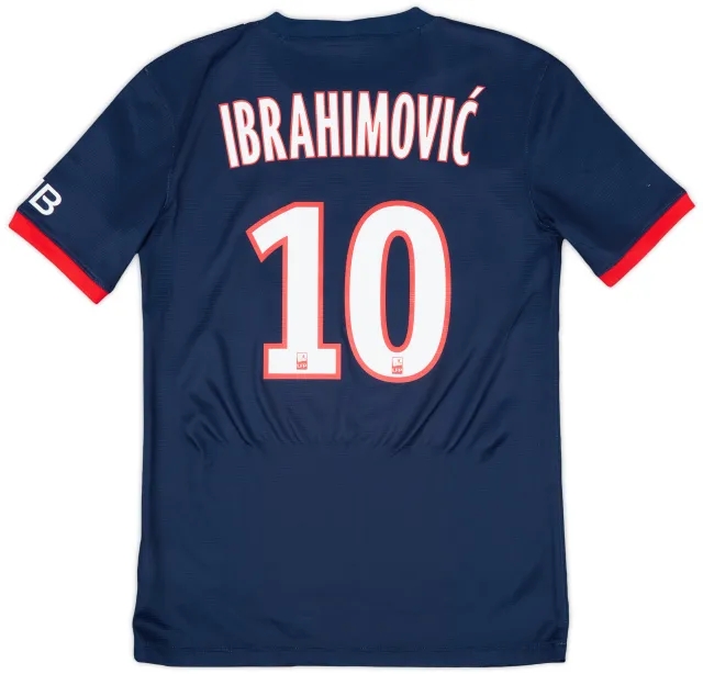 2013-14 Paris Saint-Germain Home Shirt Ibrahimovic #10 - 8/10 - (S)