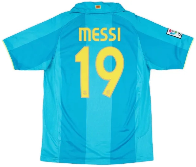 2007-09 Barcelona Away Shirt Messi #19 - 8/10 - (M)