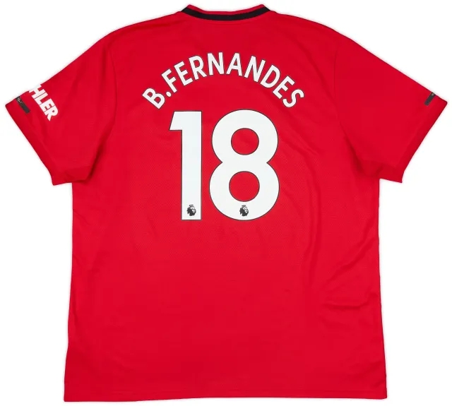 2019-20 Manchester United Home Shirt B.Fernandes #18 - 8/10 - (XXL)