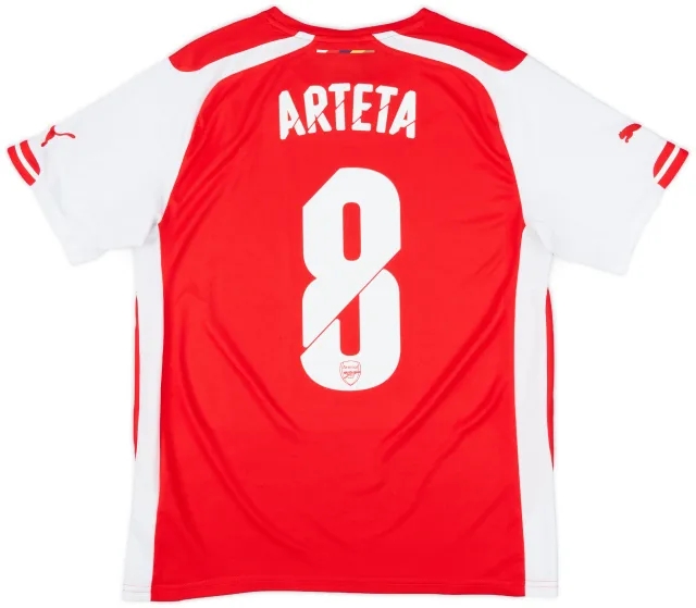 2014-15 Arsenal Home Shirt Arteta #8 - 8/10 - (M)