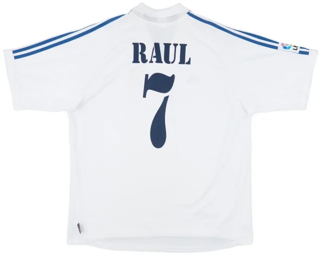 2001 Real Madrid Home Shirt Raul #7 - 7/10 - (XL)