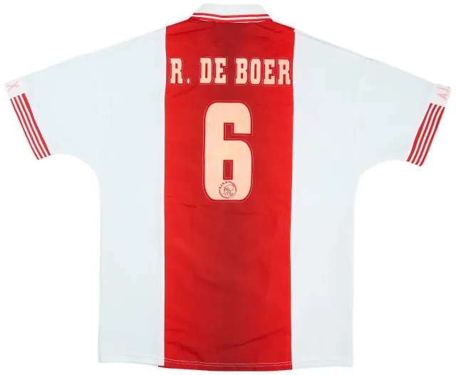 1997-98 Ajax Home Shirt R. De Boer #6 - 6/10 - (L)