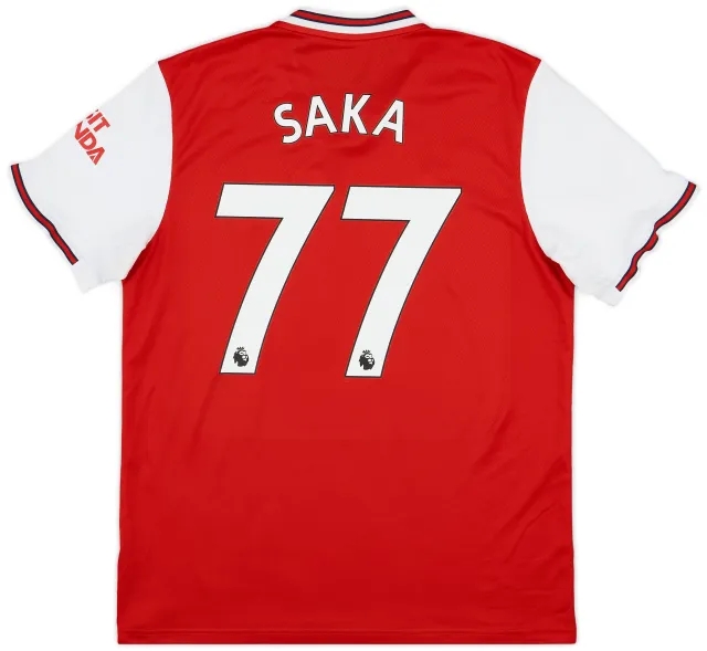 2019-20 Arsenal Home Shirt Saka #77 - 10/10 - (L)
