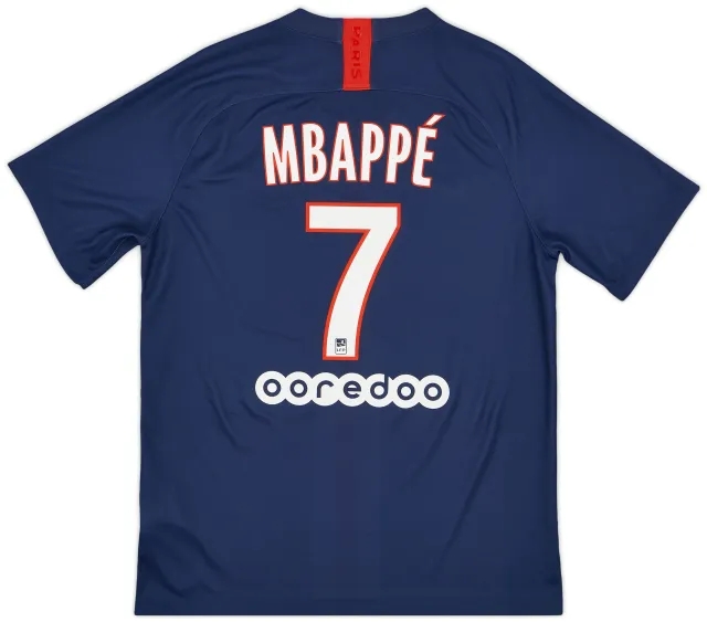 2019-20 Paris Saint-Germain Home Shirt Mbappe #7 - 9/10 - (L)