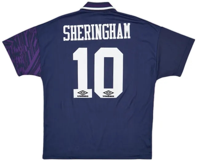 1994-95 Tottenham Away Shirt Sheringham #10 - 8/10 - (L)