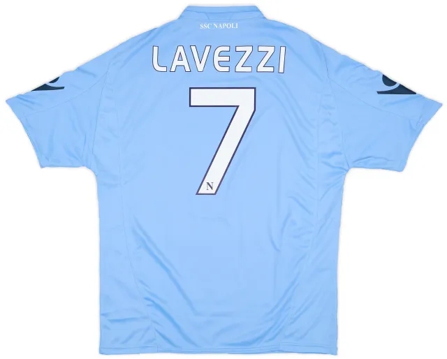 2009-10 Napoli Basic Home Shirt Lavezzi #7 (L)