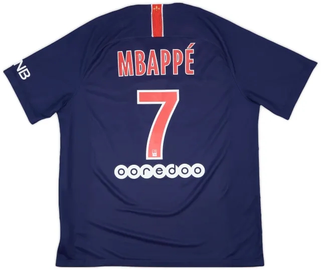2018-19 Paris Saint-Germain Home Shirt Mbappe #7 - 6/10 - (XL)