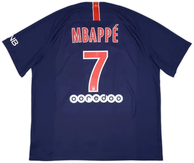 2018-19 Paris Saint-Germain Home Shirt Mbappe #7 - 8/10 - (XXL)