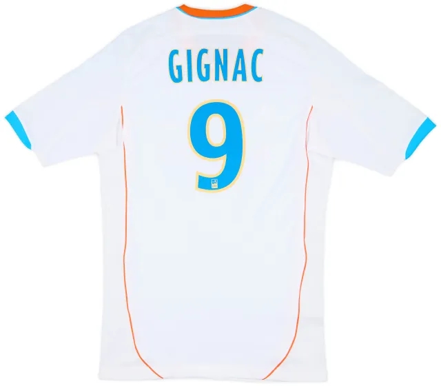 2012-13 Olympique Marseille Player Issue TechFit Home Shirt Gignac #9 (XL)