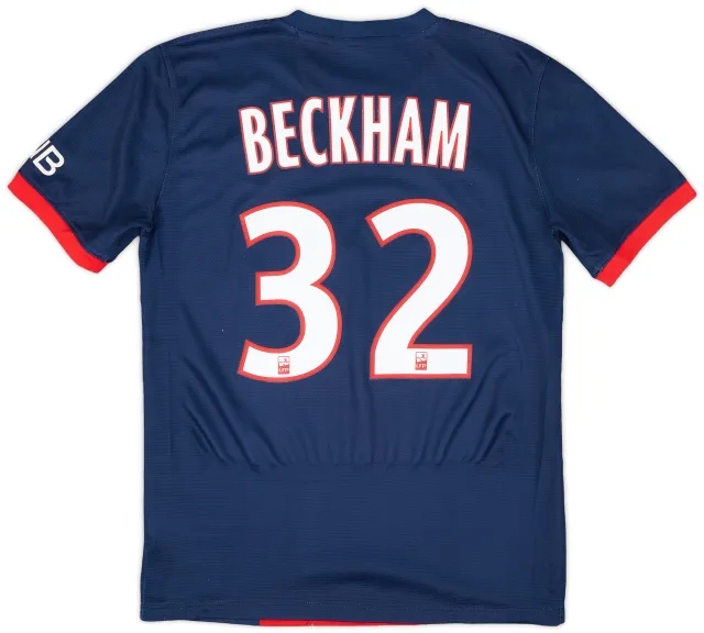 2013-14 Paris Saint-Germain Home Shirt Beckham #32 - 6/10 - (S)