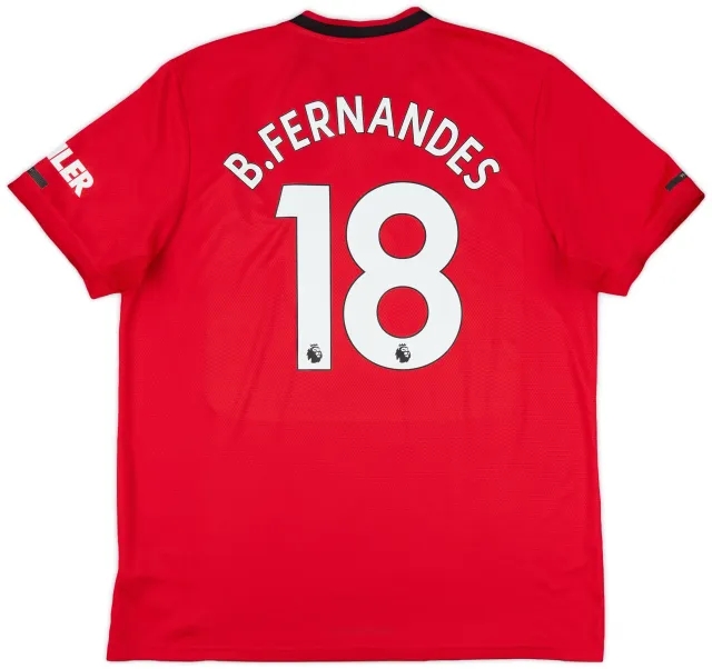 2019-20 Manchester United Home Shirt B.Fernandes #18 - 10/10 - (XL)