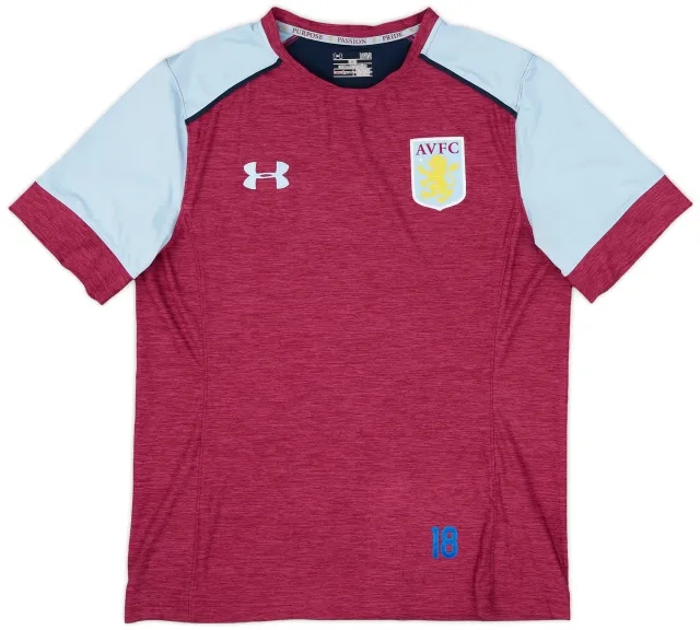 2016-17 Aston Villa Player Issue Under Armour Training Shirt #18 - 8/10 - (L)