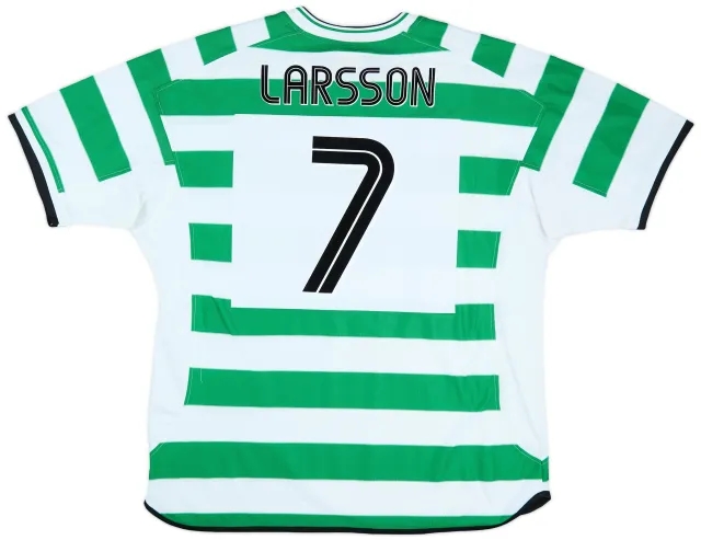 2001-03 Celtic Home Shirt Larsson #7 - 8/10 - (XXL)