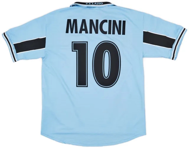 1998-00 Lazio Home Shirt Mancini #10 - 9/10 - (L)