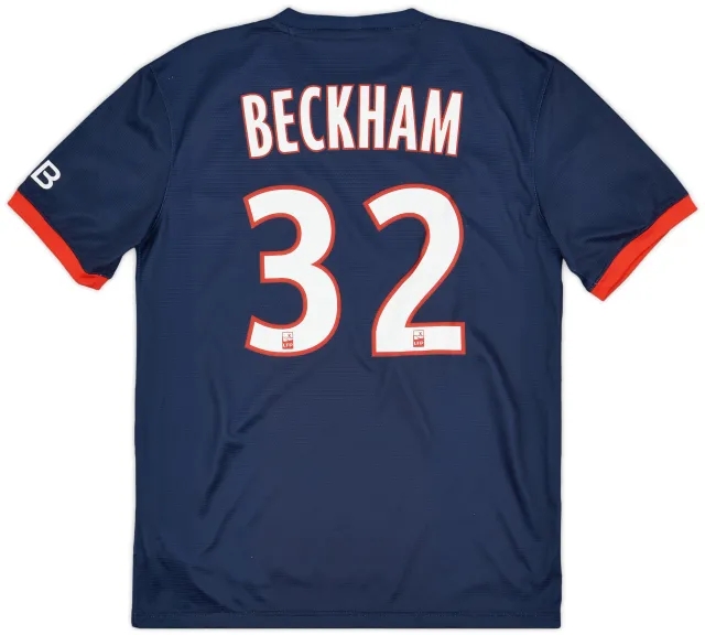 2013-14 Paris Saint-Germain Home Shirt Beckham #32 - 9/10 - (M)