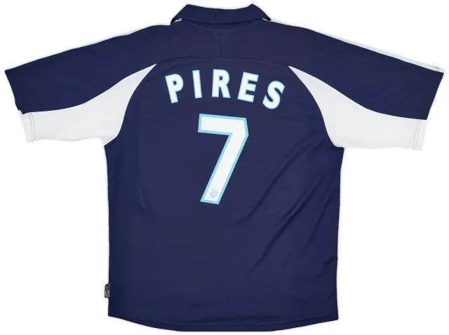 1999-00 Olympique Marseille Away Shirt Pires #7 - 6/10 - (M)