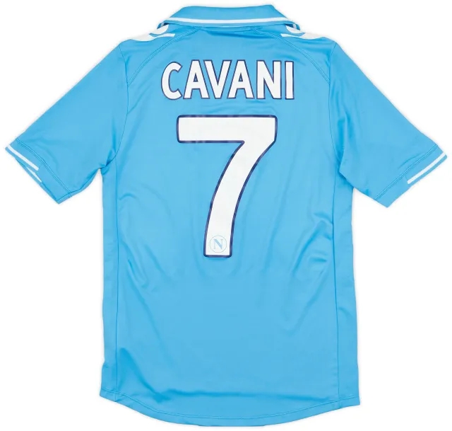 2011-12 Napoli Home Shirt Cavani #7 - 8/10 - (S)
