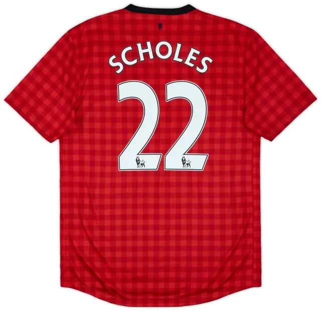 2012-13 Manchester United Home Shirt Scholes #22 - 6/10 - (M)
