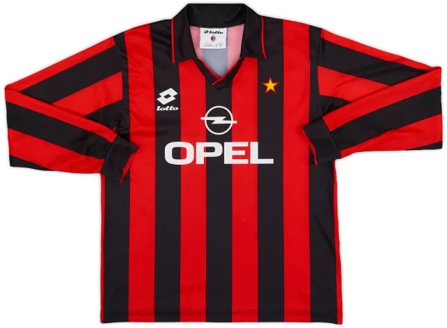 1994-95 AC Milan Home L/S Shirt - 7/10 - (S)