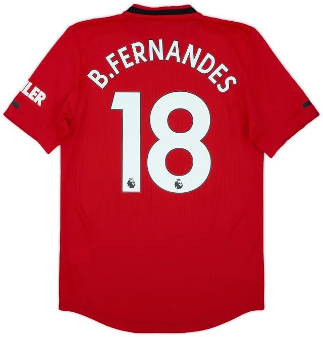 2019-20 Manchester United Authentic Home Shirt B.Fernandes #18 - 10/10 - (S)