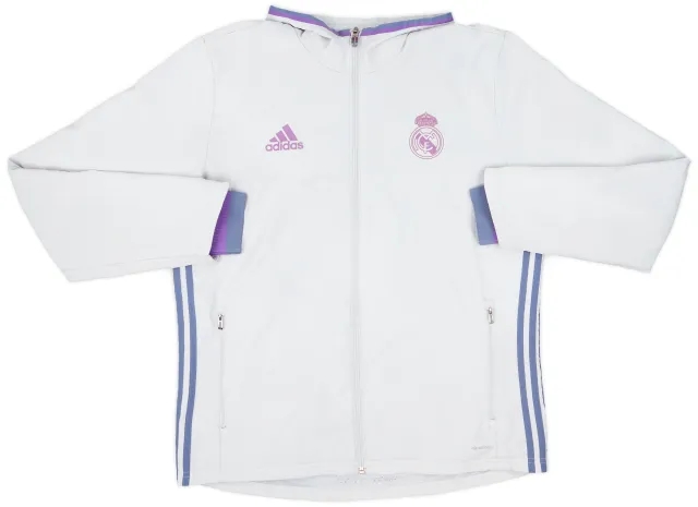 2016-17 Real Madrid adidas Hooded Track Jacket - 7/10 - (L)