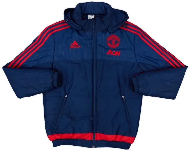 2015-16 Manchester United adidas Padded Jacket - 8/10 - (S)