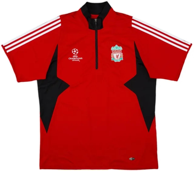 2007-08 Liverpool adidas CL 1/4 Zip Training Shirt - 8/10 - (XL)