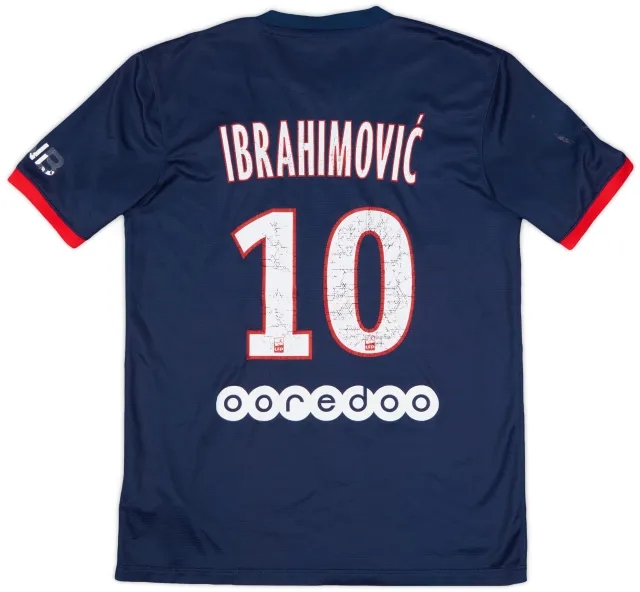 2013-14 Paris Saint-Germain Home Shirt Ibrahimovic #10 - 4/10 - (M)