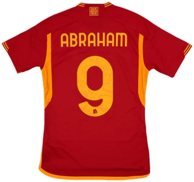 2023-24 Roma Home Shirt Abraham #9 - 10/10 - (XS)