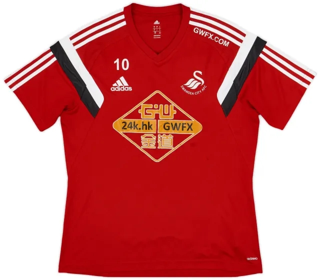 2014-15 Swansea Player Issue adidas Training Shirt #10 - 6/10 - (L)