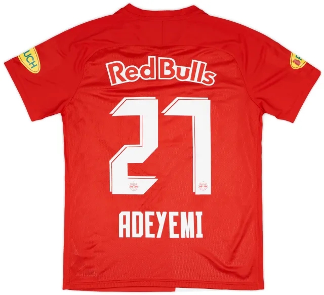 2020-21 Red Bull Salzburg Match Issue Signed Home Shirt Adeyemi #27