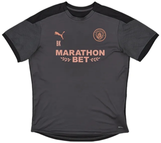 2019-20 Manchester City Staff Issue Puma Training Shirt 'BK' - 10/10 - (XL)