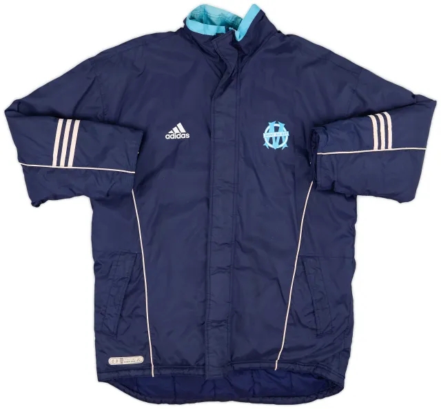 2000-01 Olympique Marseille adidas Padded Bench Coat - 7/10 - (L/XL)
