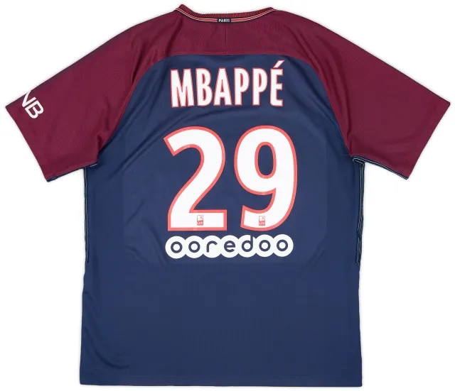 2017-18 Paris Saint-Germain Home Shirt Mbappe #29 - 7/10 - (L)
