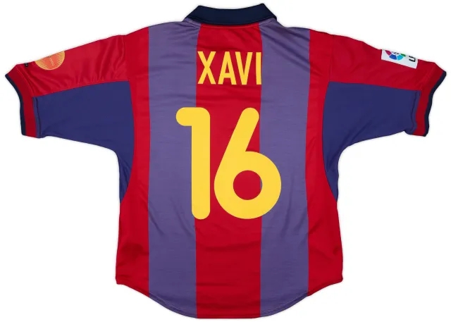 2000-01 Barcelona Home Shirt Xavi #16 - 10/10 - (S)