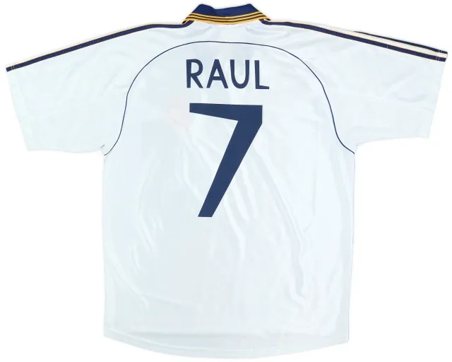 1998-00 Real Madrid Home Shirt Raul #7 - 9/10 - (M)