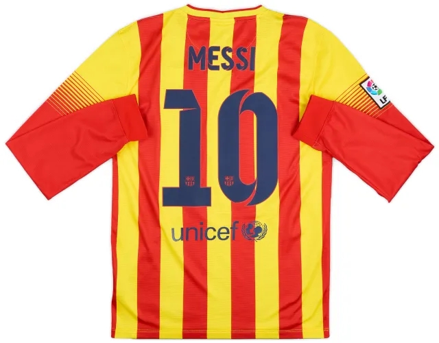 2013-15 Barcelona Away L/S Shirt Messi #10 - 9/10 - (S)
