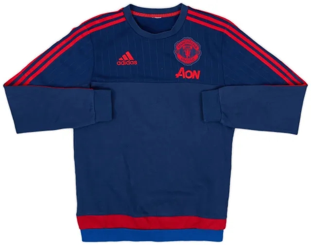 2015-16 Manchester United adidas Sweat Top - 8/10 - (L.Boys)