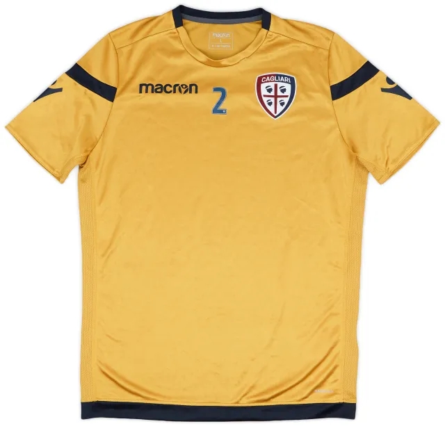 2008-09 Cagliari Player Issue Macron Training Shirt #2 - 8/10 - (L)