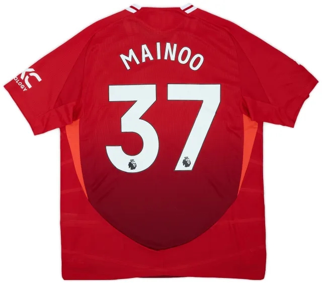 2024-25 Manchester United Authentic Home Shirt Mainoo #37 (XL)