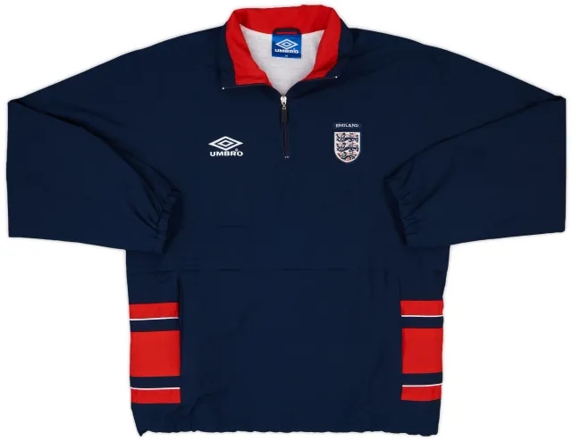 1999-00 England Umbro 1/4 Zip Drill Top - 10/10 - (M)