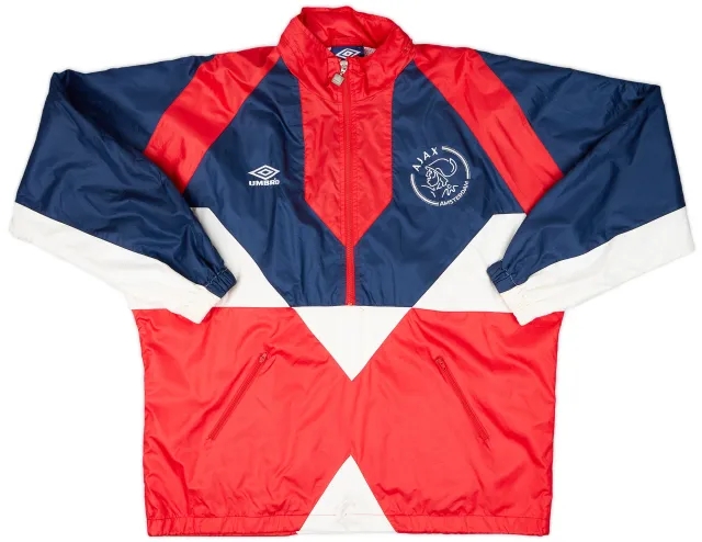 1993-94 Ajax Umbro 1/2 Zip Track Jacket - 10/10 - (XL)