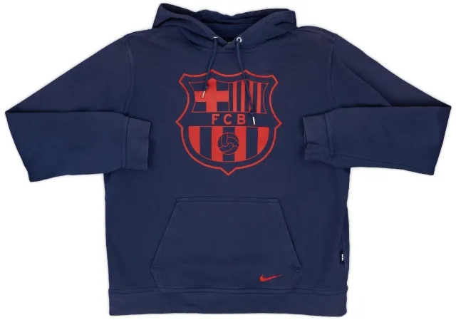 2013-14 Barcelona Nike Hooded Sweat Top - 8/10 - (L)